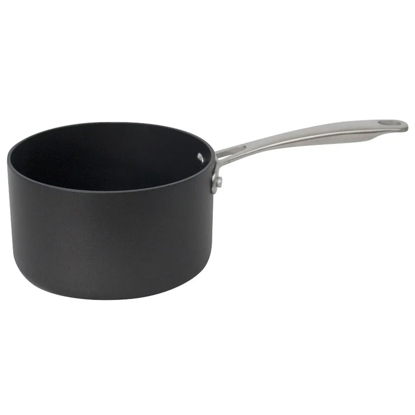Cratiță cu mâner Carrefour Home, aluminiu forjat, 16x5 cm, 1.8 L, negru