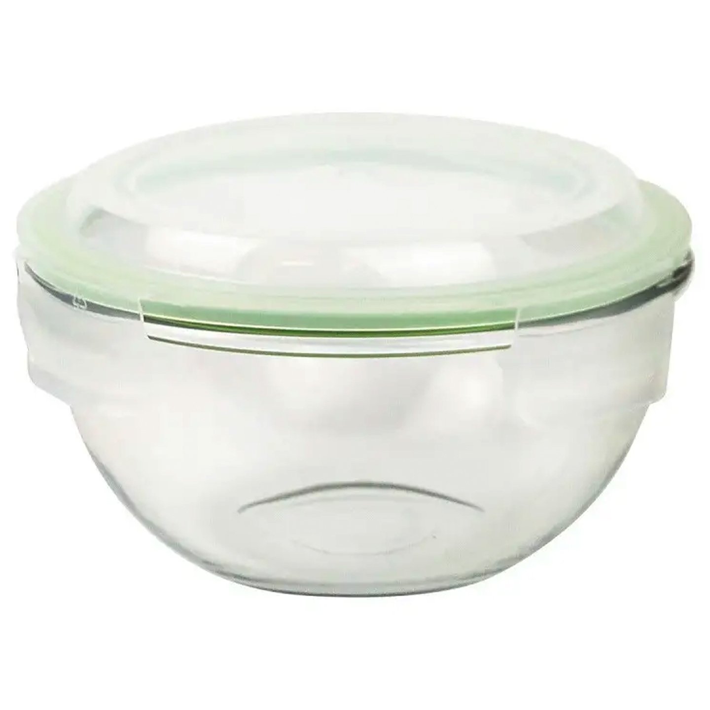 Bol pentru salată Carrefour, capac inclus, sticlă, 1 L