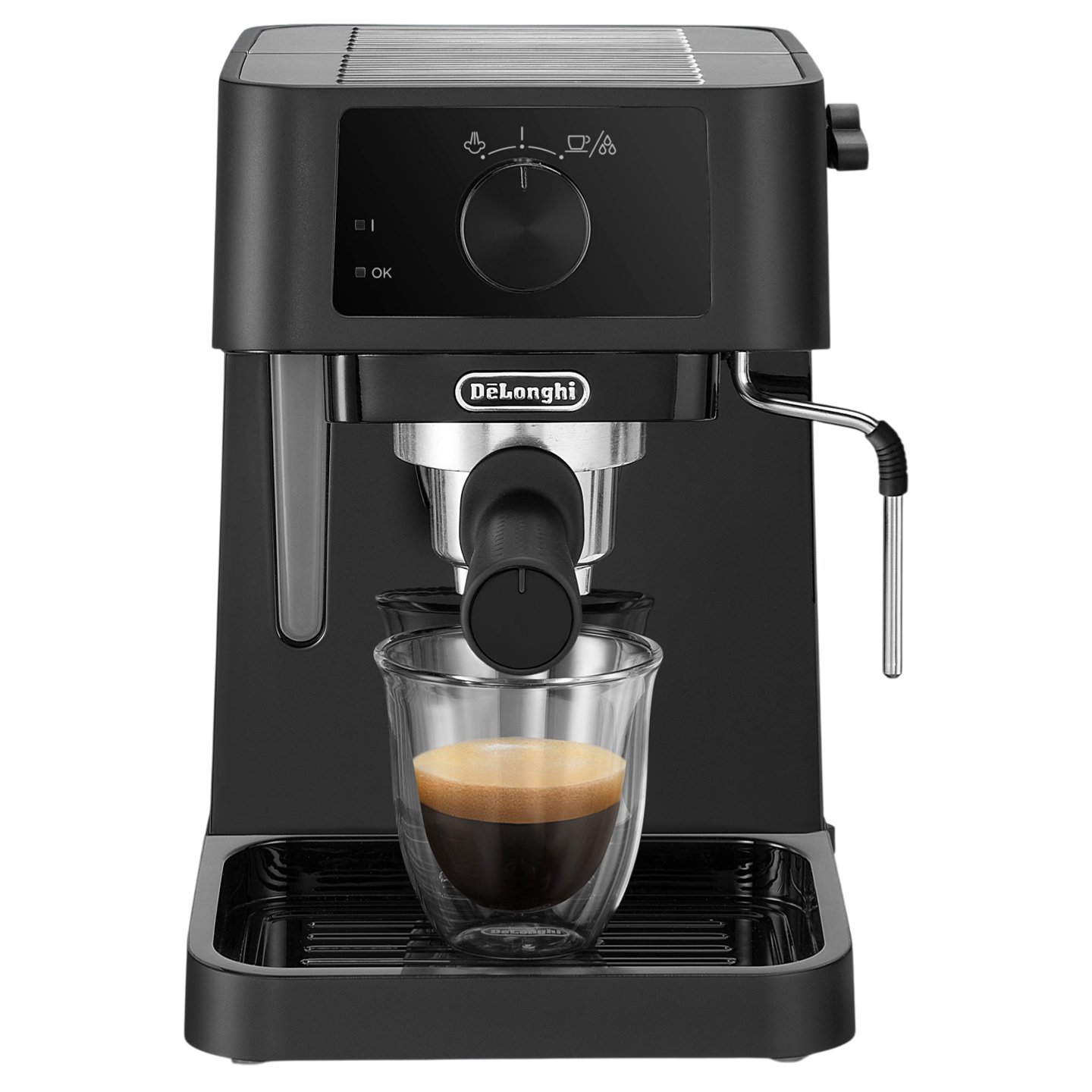 Espressor manual De'Longhi Stilosa EC235.BK, 15 bar, 1 litri, 1100 W, negru