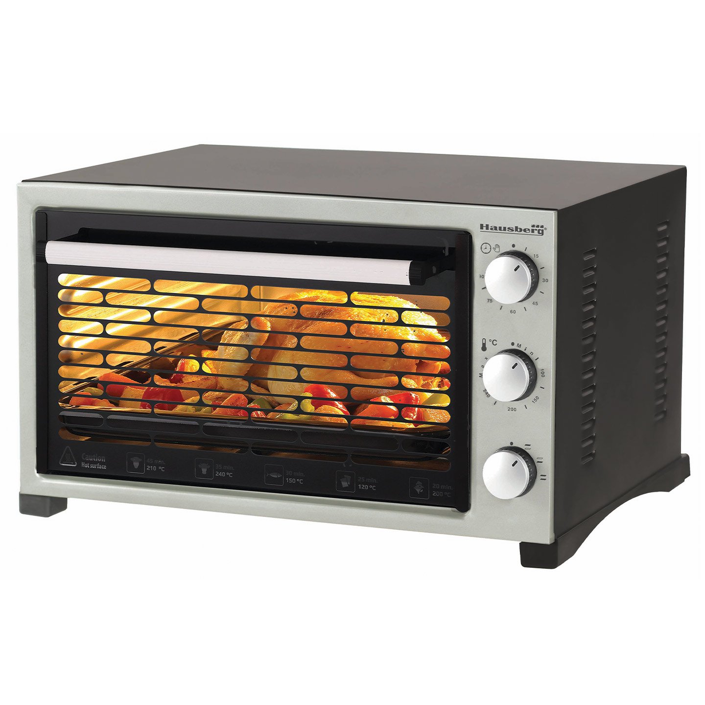 Cuptor electric Hausberg HB-9320, Putere 1420W, 38 litri, cronometru reglabil