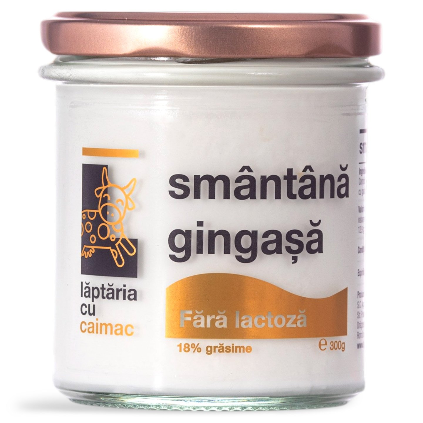 Smântână fără lactoză, 18% grăsime, Lăptăria cu caimac 300g