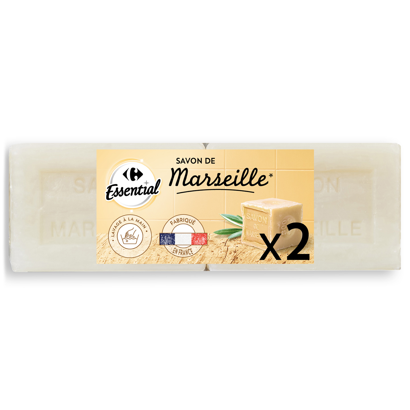 Sapun Rufe Marseille Carrefour Essential  2x400g
