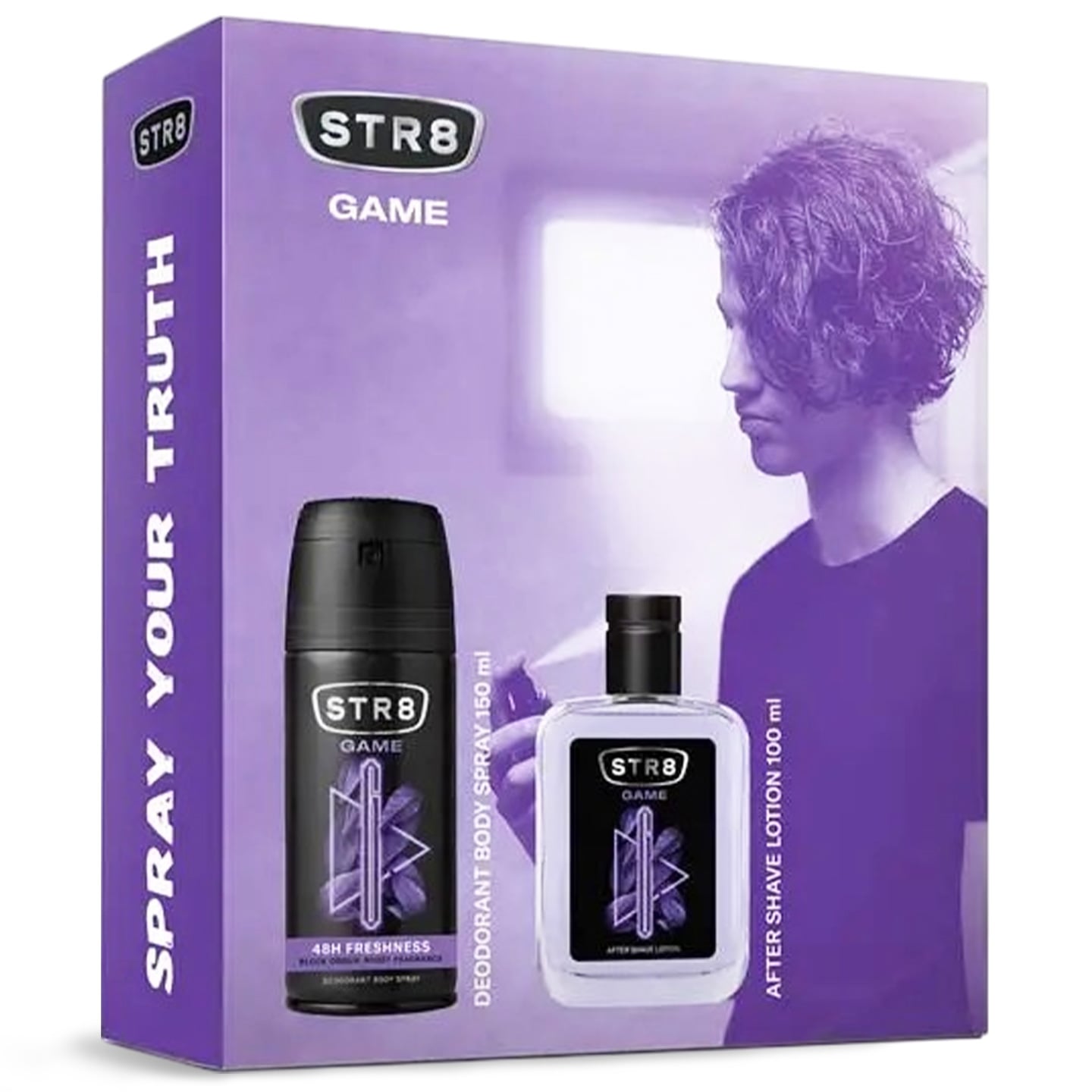 Set cadou STR8 Game, loțiune după ras, 100ml + deodorant spray pentru corp, 150ml