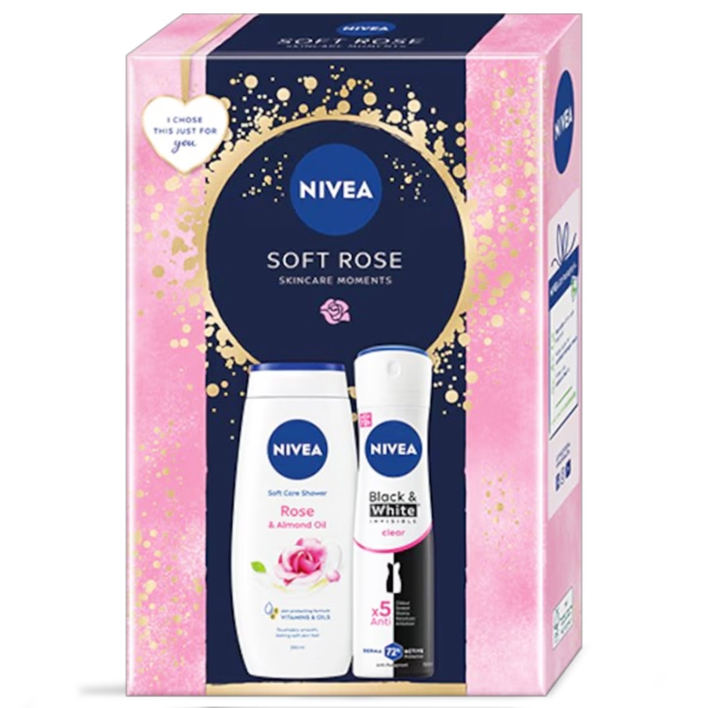 Set cadou Nivea Soft Rose, gel de duș, 250ml + deodorant spray, 150ml