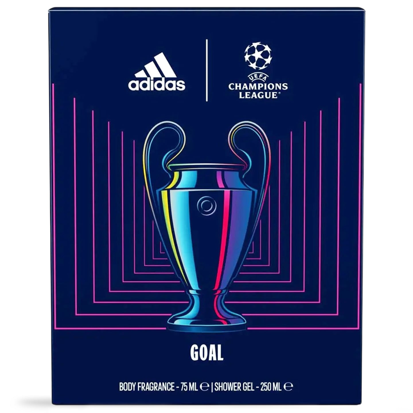  Set cadou Adidas UEFA GOAL, apă de parfum, 75 ml + gel de duș, 250ml