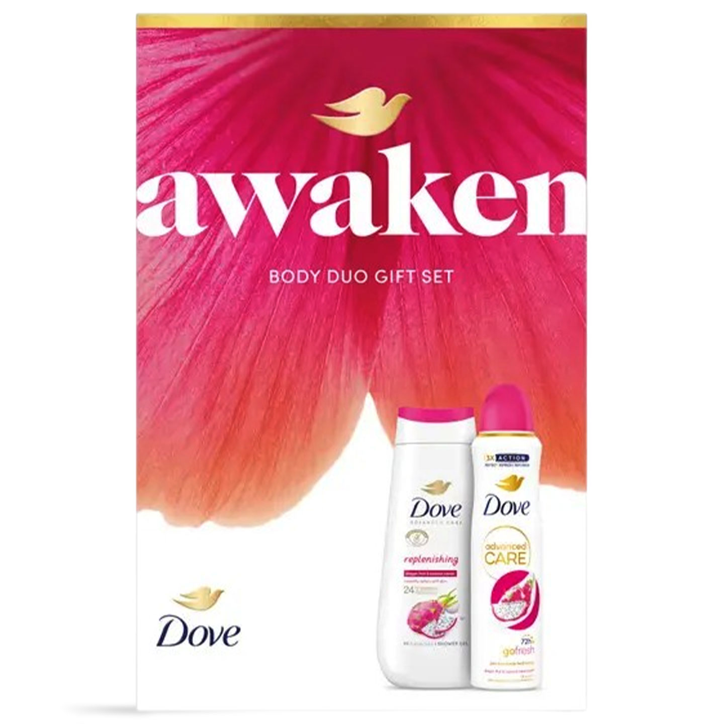 Set cadou Dove Advanced Care, gel de duș 225ml + deodorant spray 150ml