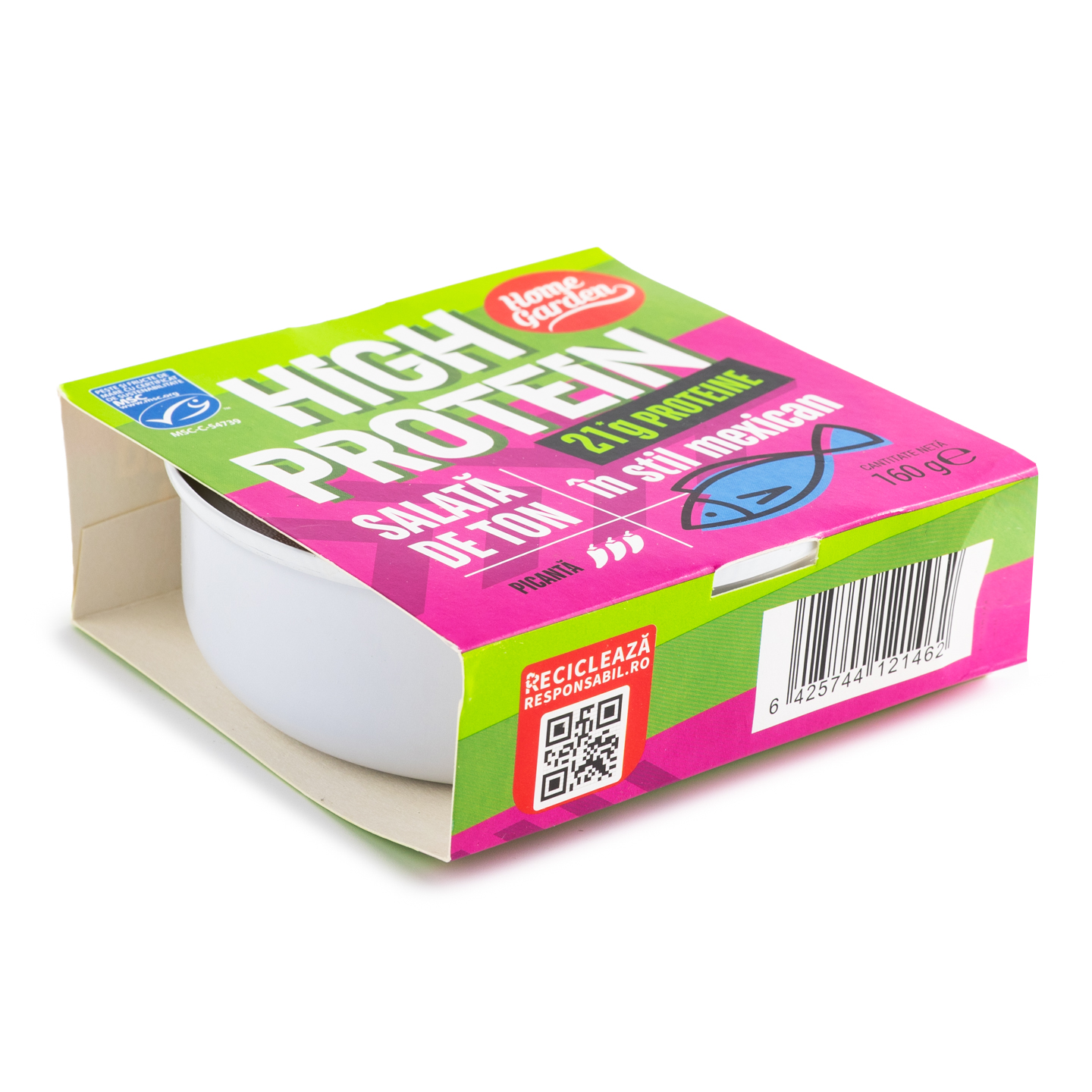 Salată de ton mexicană / asiatică / năut și legume High Protein, 160g Home Garden