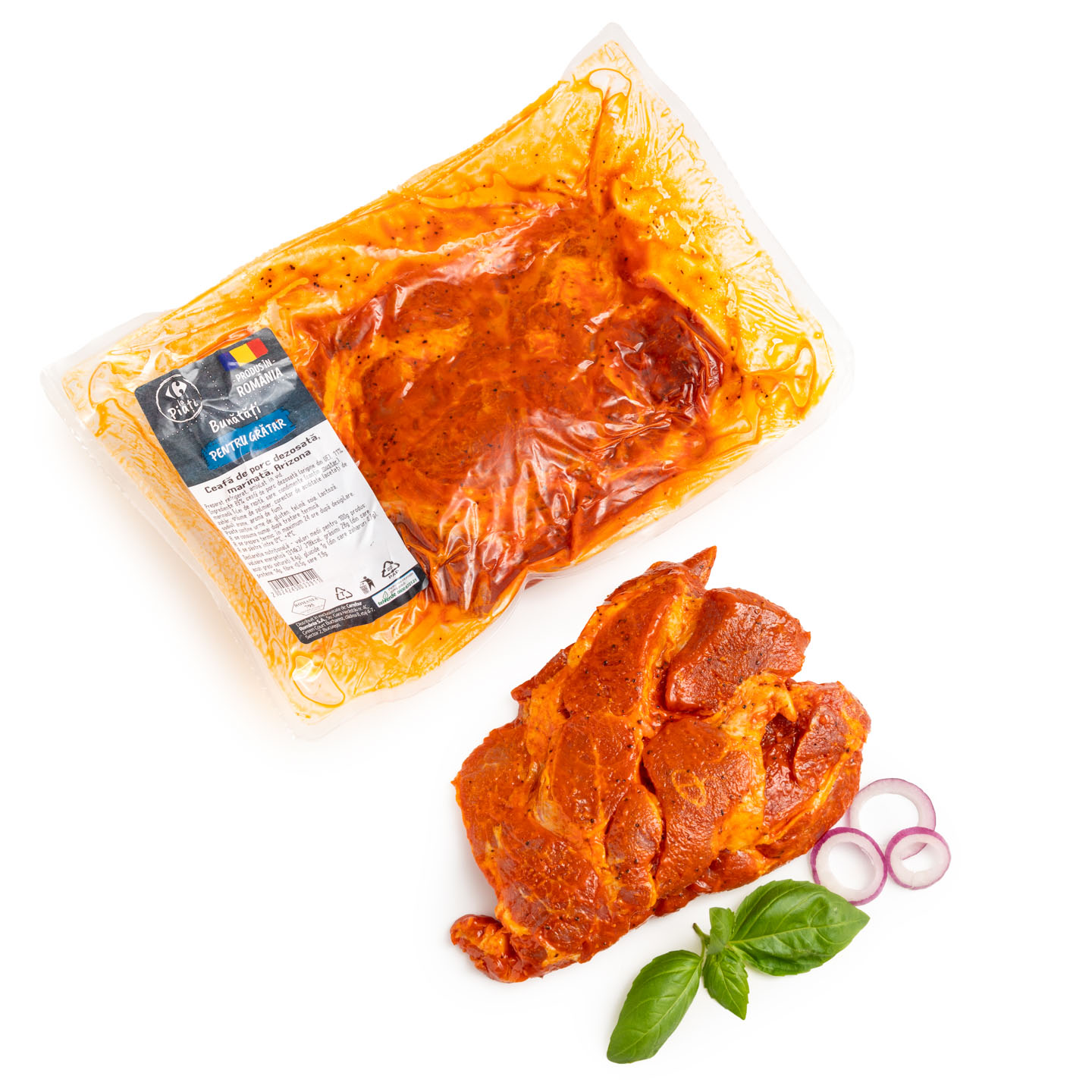 Ceafă de porc dezosată, marinată, Carrefour La Piață 500g