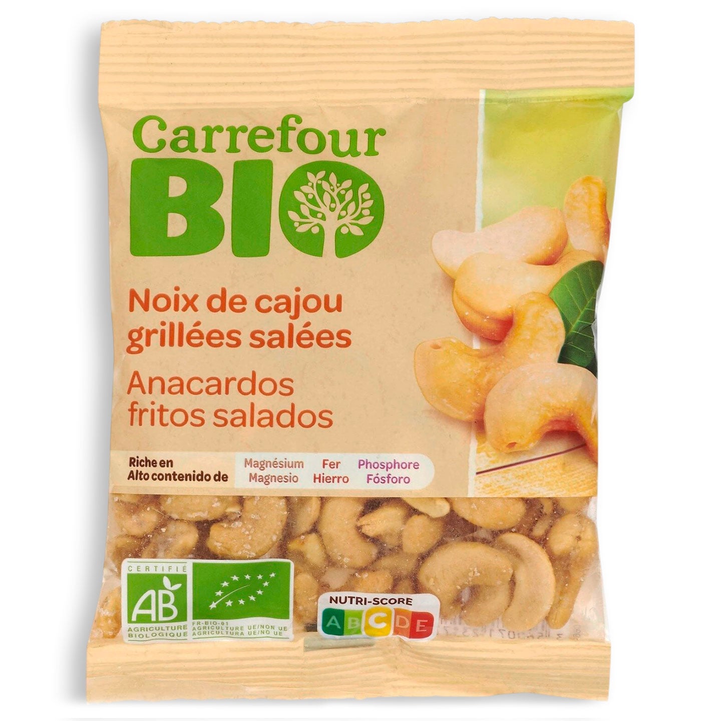 Caju prăjit și sărat, Carrefour Bio 100g