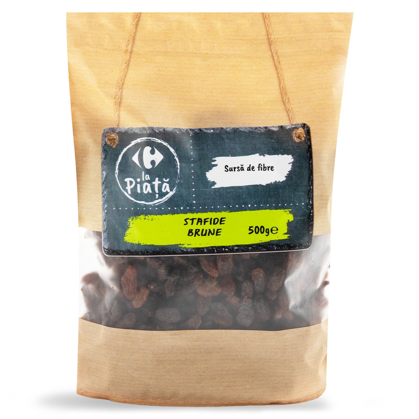 Stafide brune Carrefour La Piață 500 g, calitatea I