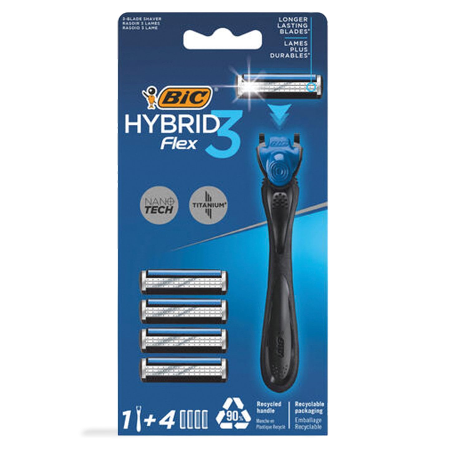 Aparat de ras Bic Flex 3 Hybrid 1 maner + 4 rezerve