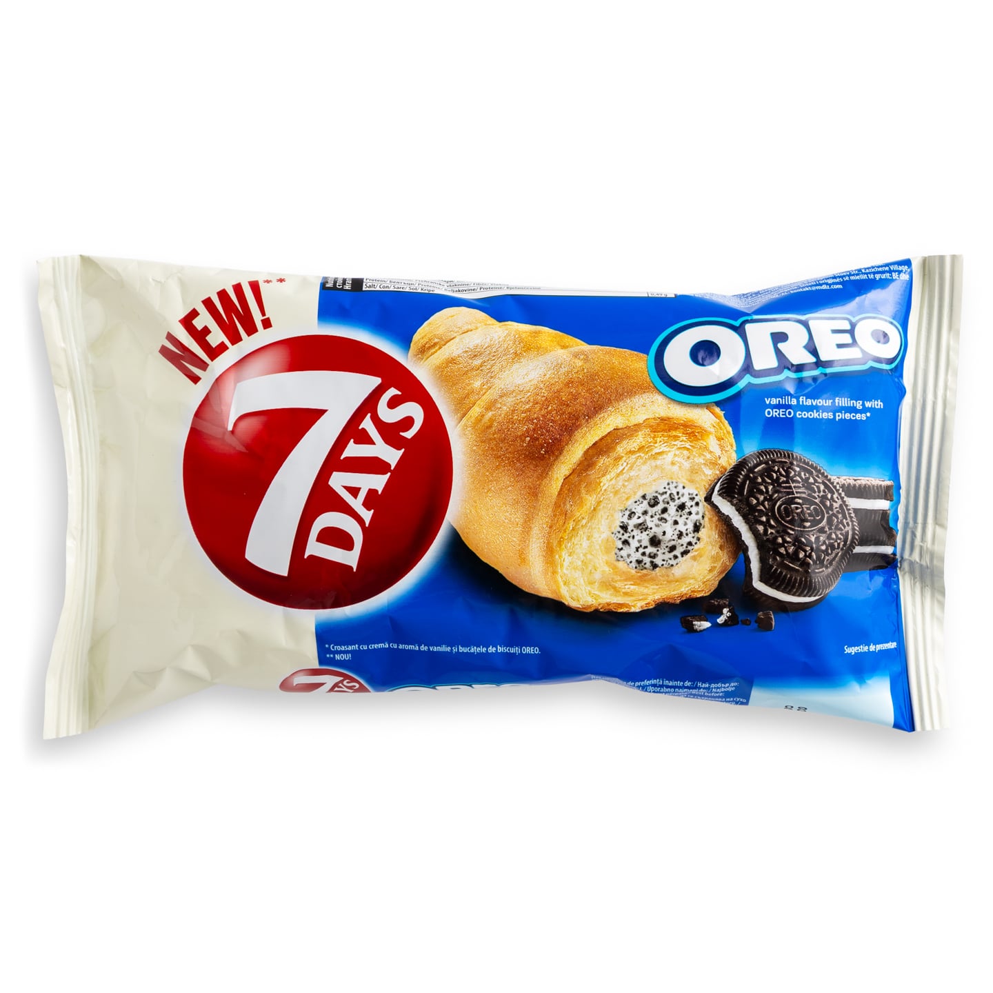 Croissant cu cremă de vanilie și biscuiți Oreo 7 Days 80g