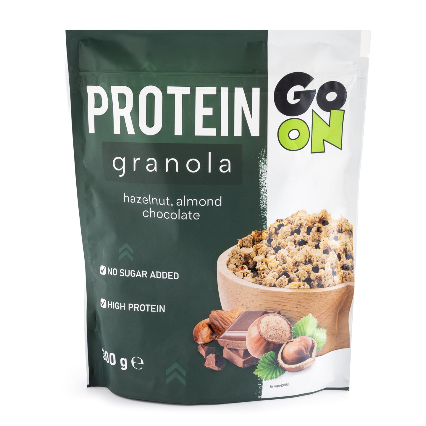 Cereale granola cu ciocolată, migdale și alune de pădure / cu ciocolată și cireșe On Protein Granola Nuts, 300g