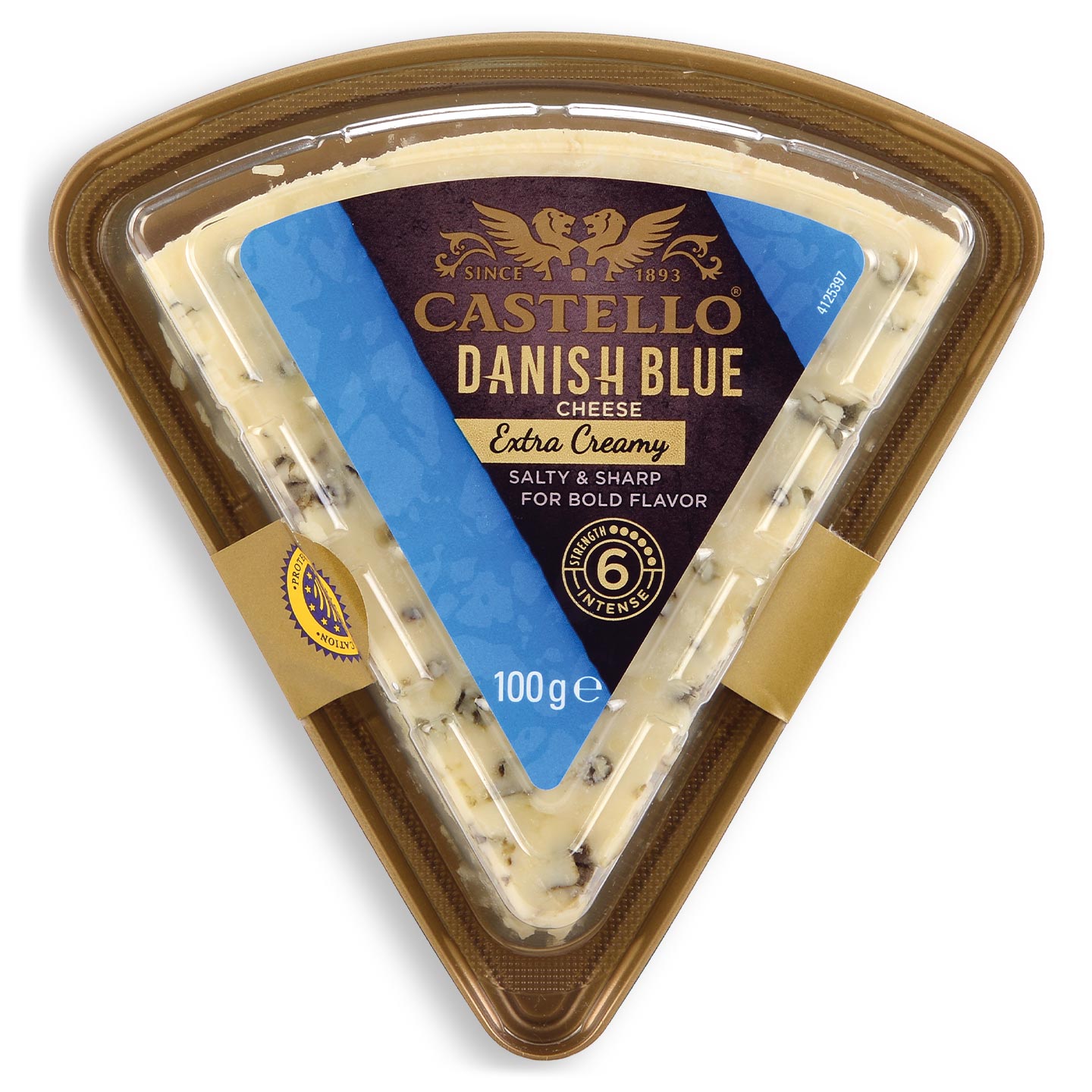  Brânză Danablu cu mucegai albastru 60% grăsime Castello 100g