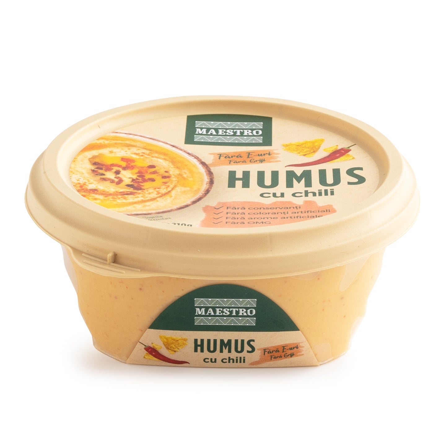 Humus chili clasic / mărar și suc de lămâie Maestro 210g