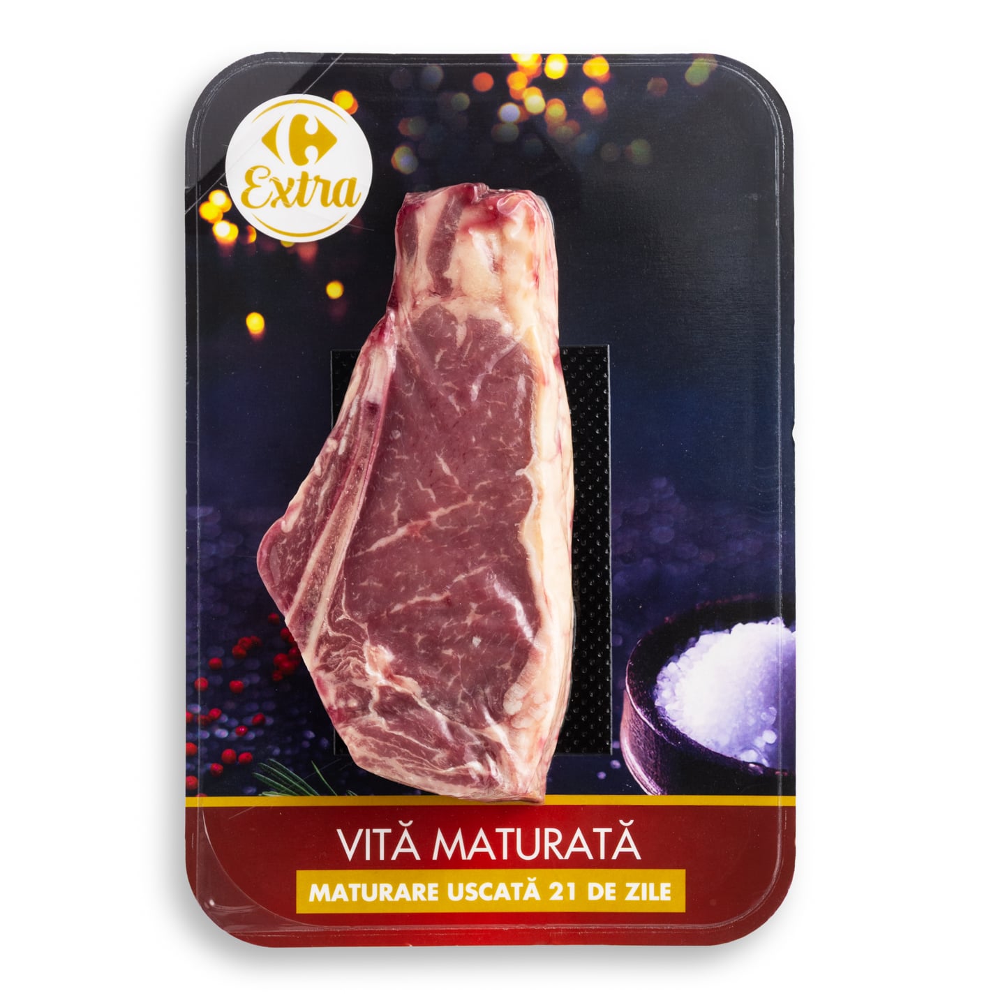 Antricot cu os, maturat Carrefour Extra per 100g