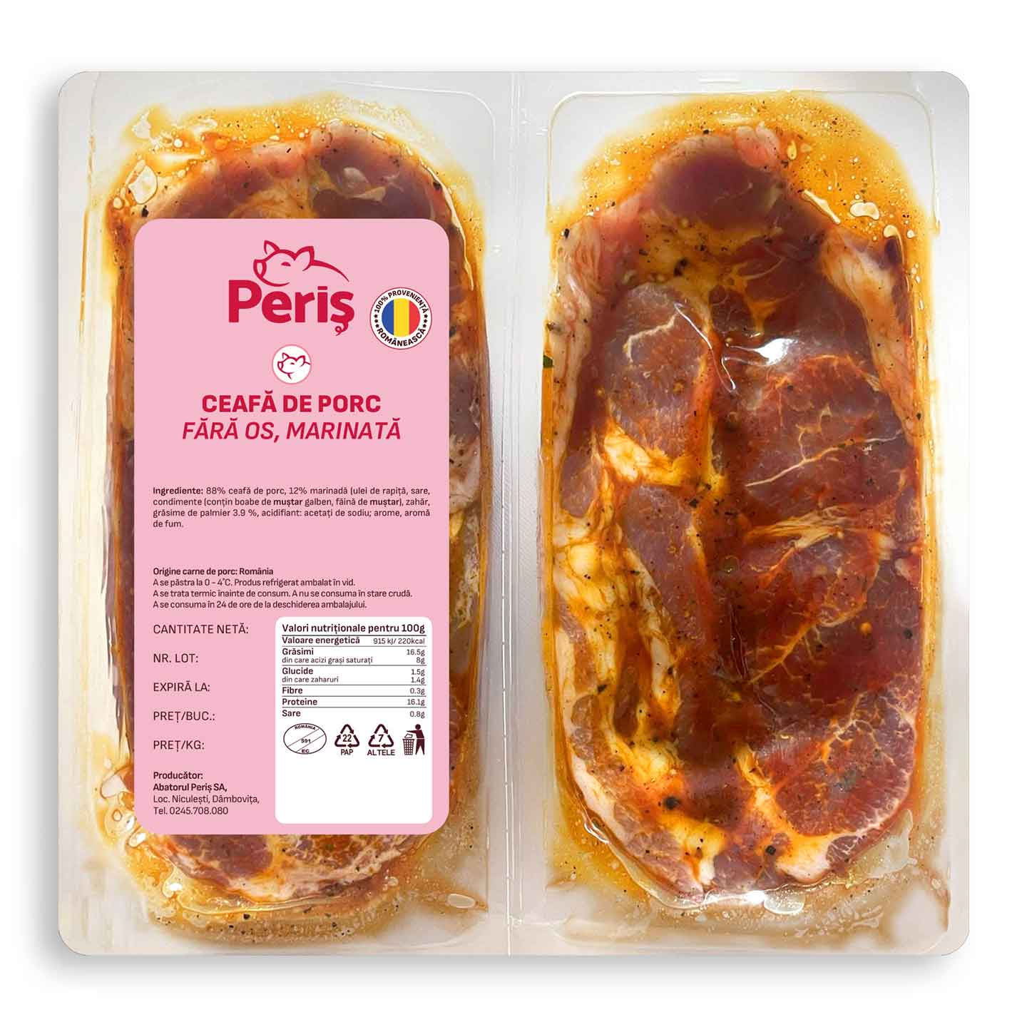 Ceafă marinată dezosată Periș 400g