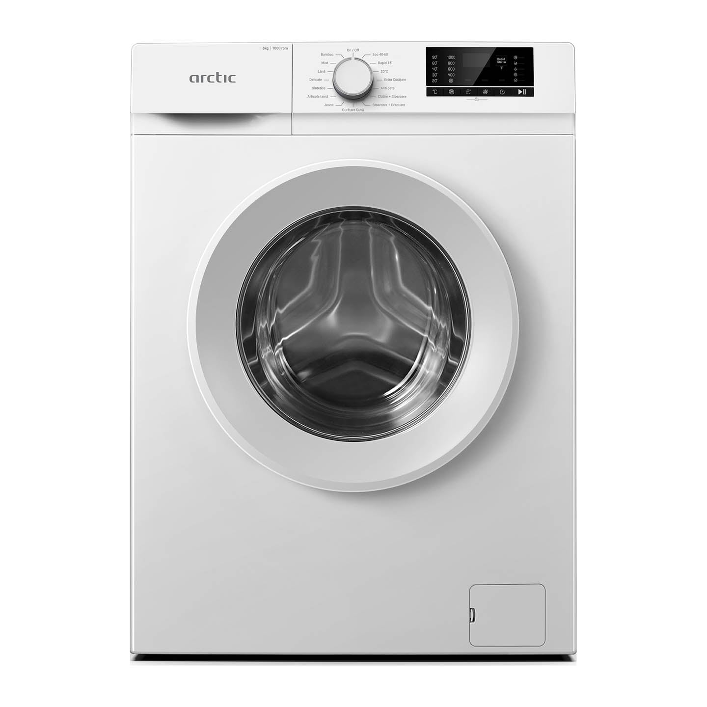 Mașină de spălat rufe Arctic ARSMA630WSPRO, 6 kg, 1000 RPM, Clasa D, 15 programe, alb