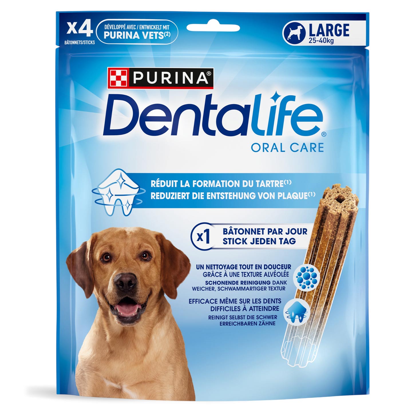 Nuggets pentru câini de talie mare Dentalife Purina 4x142g