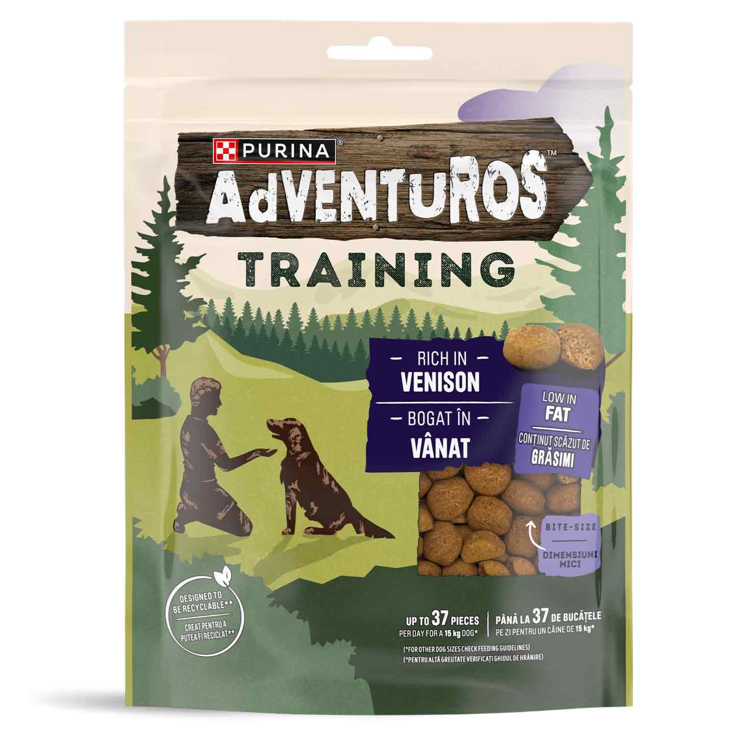 Recompense pentru câini cu aromă de vânat Adventuros Purina 115g