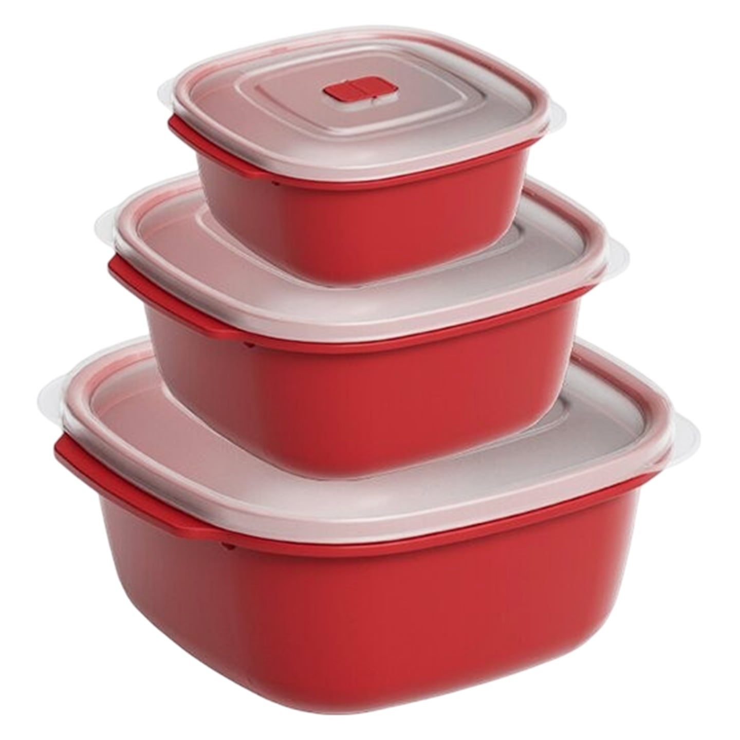 Set x 3 caserole pentru microunde pătrate 0.55/1.1/2.2 L 