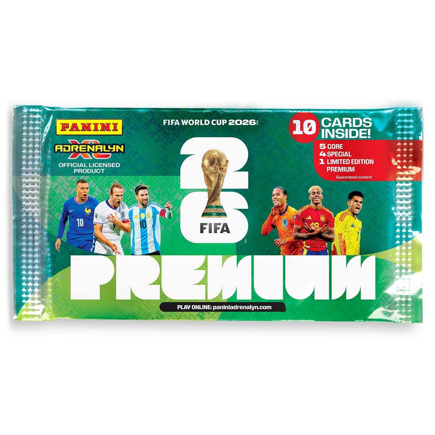 Pachet premium FIFA World Cup Adrenalyn XL 2026, Panini 10 cartonașe