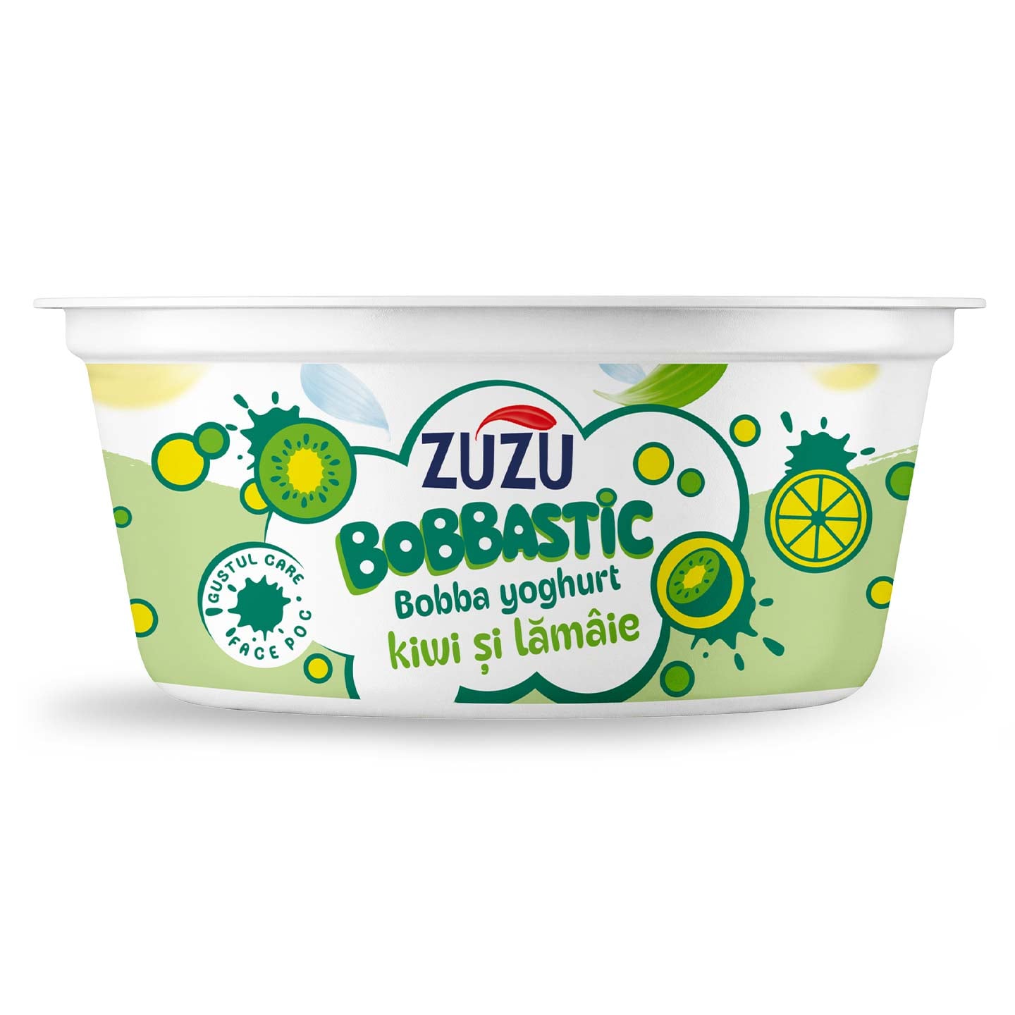 Iaurt cu biluțe de kiwi și lamâie/ ananas și cocos Zuzu Bobbastic 150g