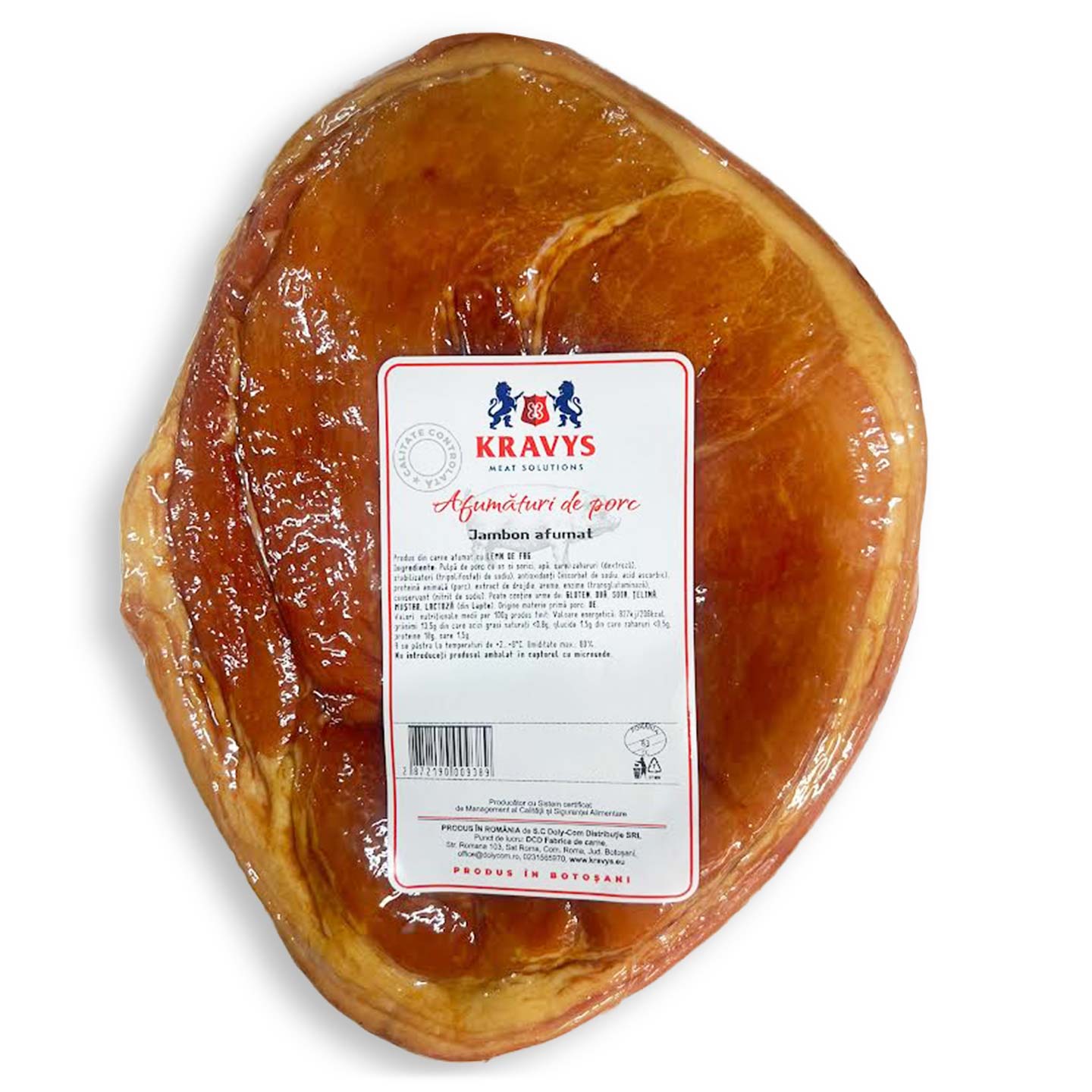 Jambon cu os afumat Kravys per 100g