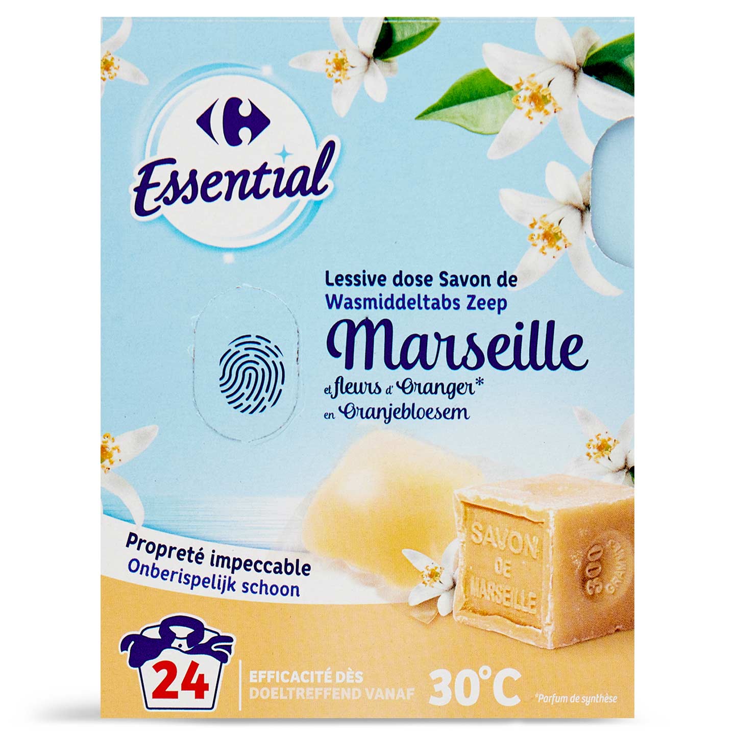 Detergent rufe Carrefour Essential Marseille 24 capsule