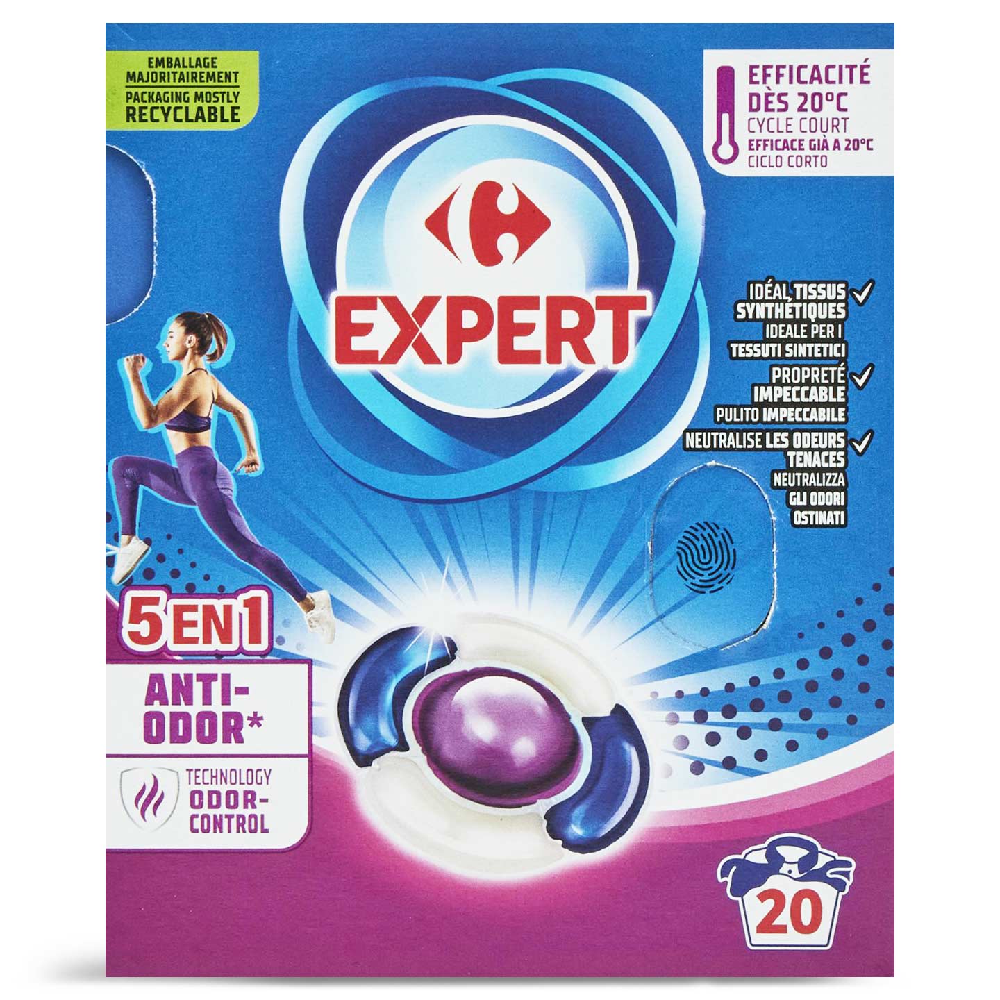 Detergent pentru rufe Carrefour Expert 20 capsule