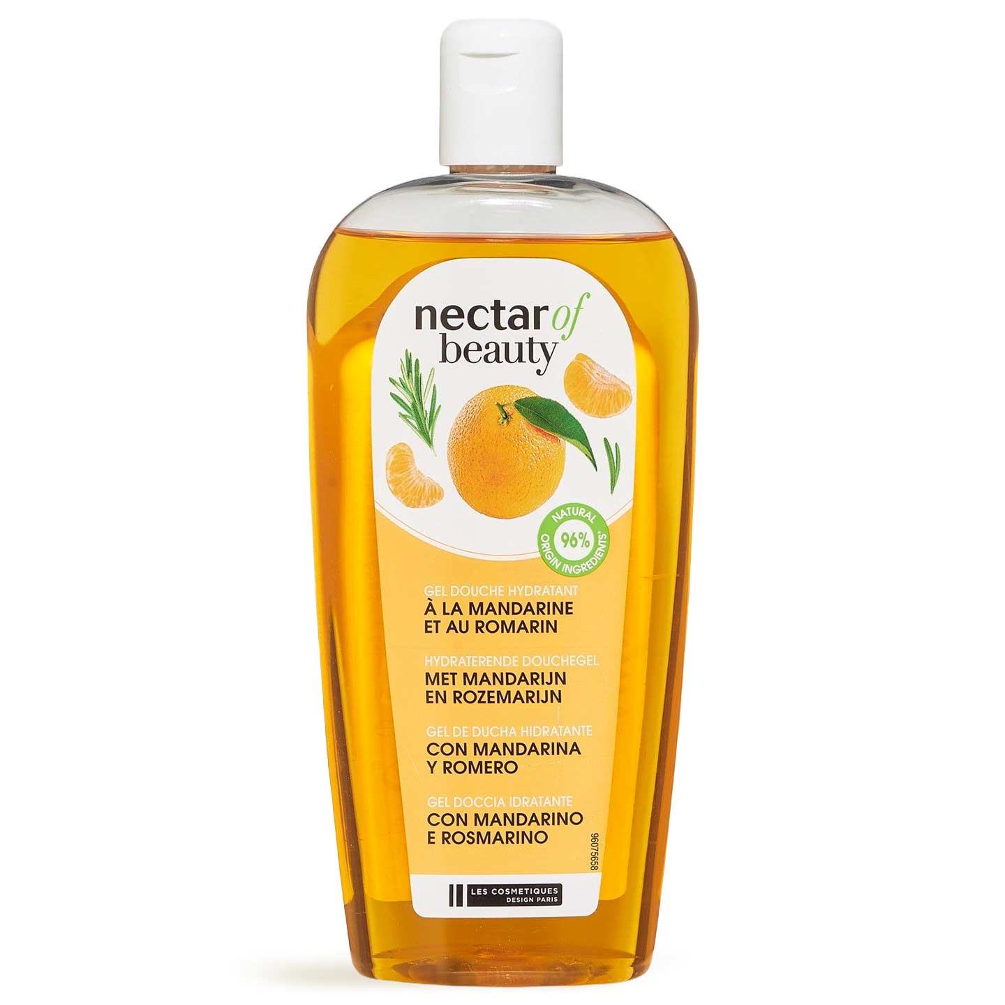 Gel de duș  cu mandarina si rozmarin Nectar of Beauty, Les Cosmetiques 500ml