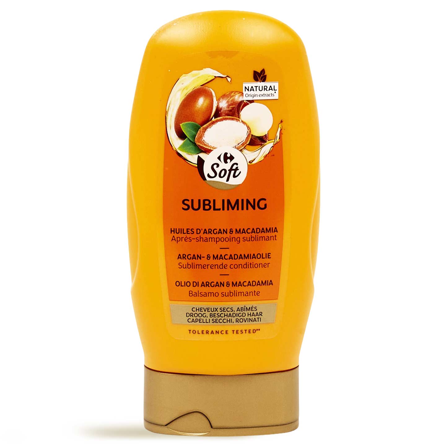 Balsam pentru păr cu uleiuri de argan și macadamia Carrefour Soft, 200ml