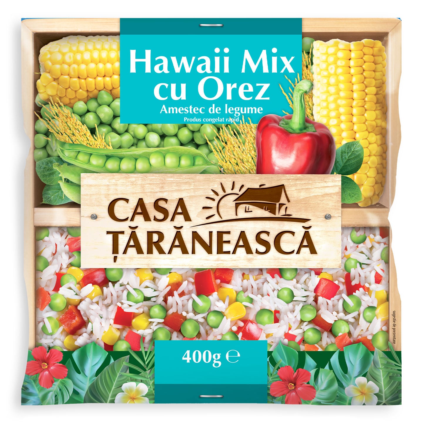 Amestec Hawaii cu orez și legume Casa Țărănească 400g