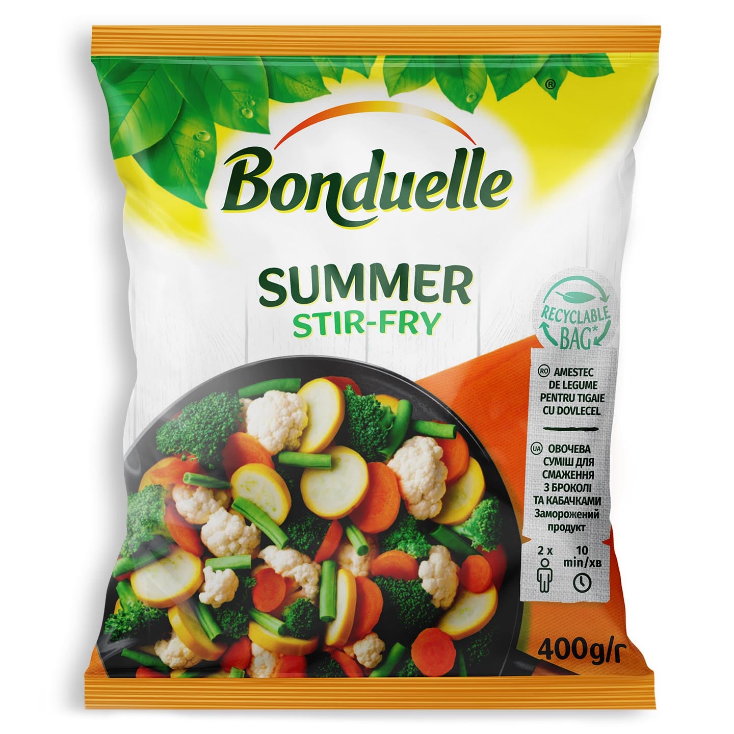 Amestec de legume pentru tigaie cu dovlecel, Summer Stir-Fry Bonduelle, 400g