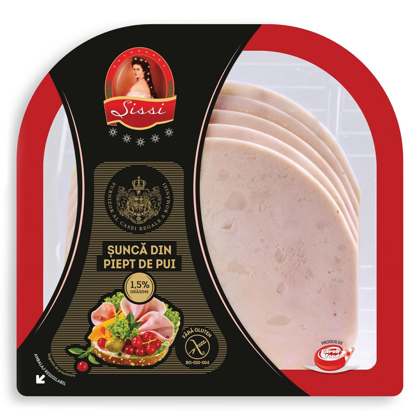 Șuncă din piept de pui Sissi 170g