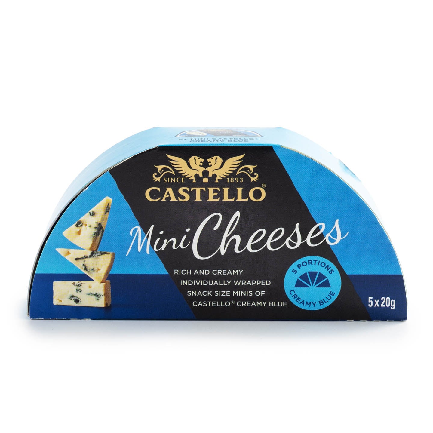 Brânză semilună Castello Mini Blue 5x20g