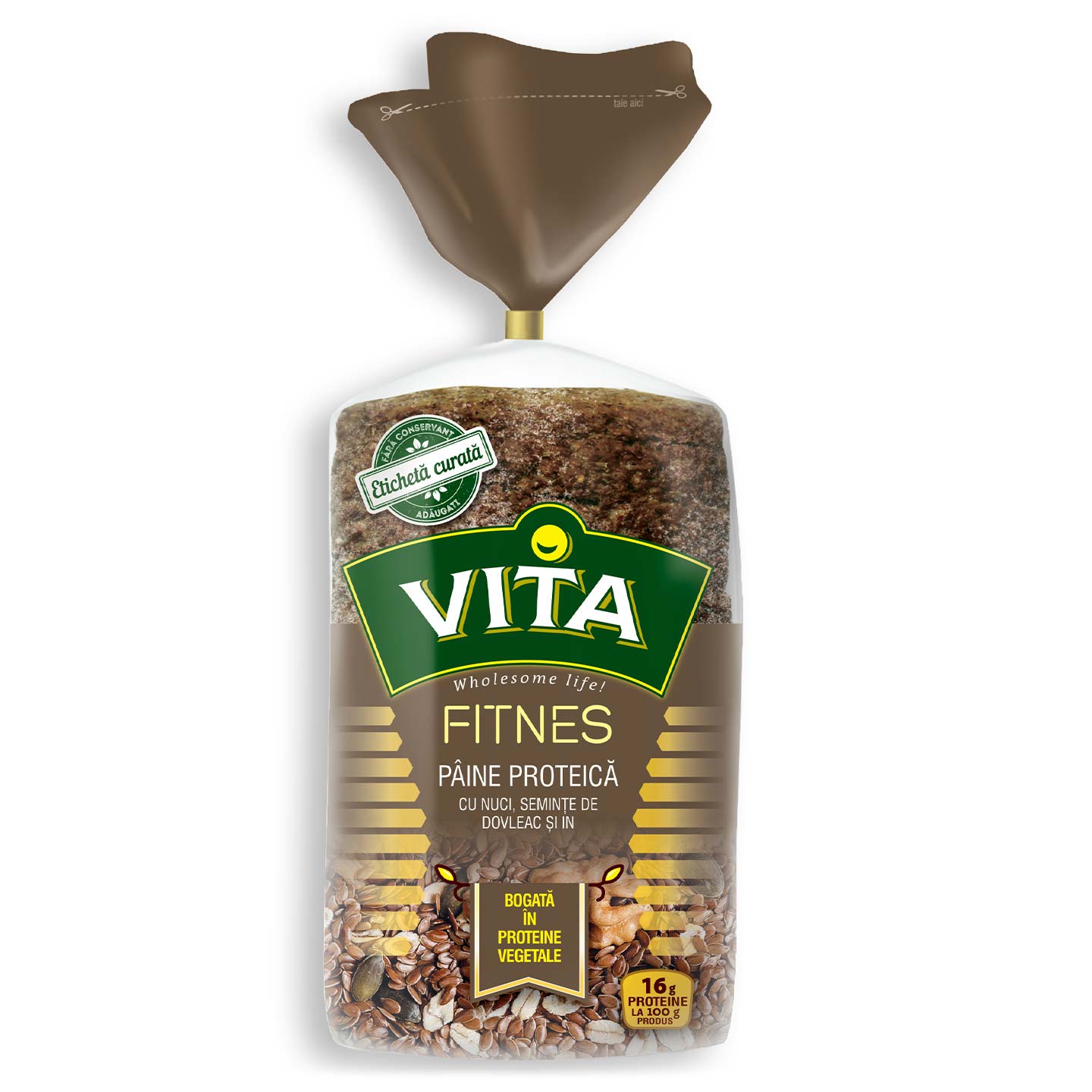 Paine Fitnes cu nuci și semințe de dovleac / semințe Vita 400g