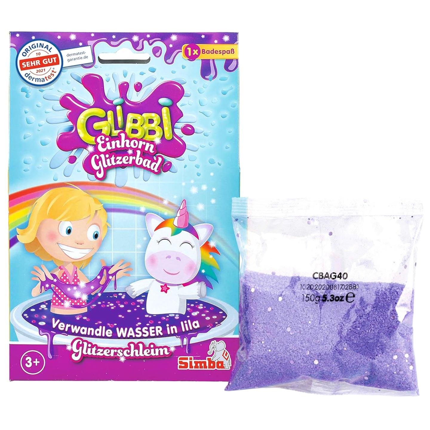 Slime pentru baie Glibbi / Glibbi Unicorn Glitter