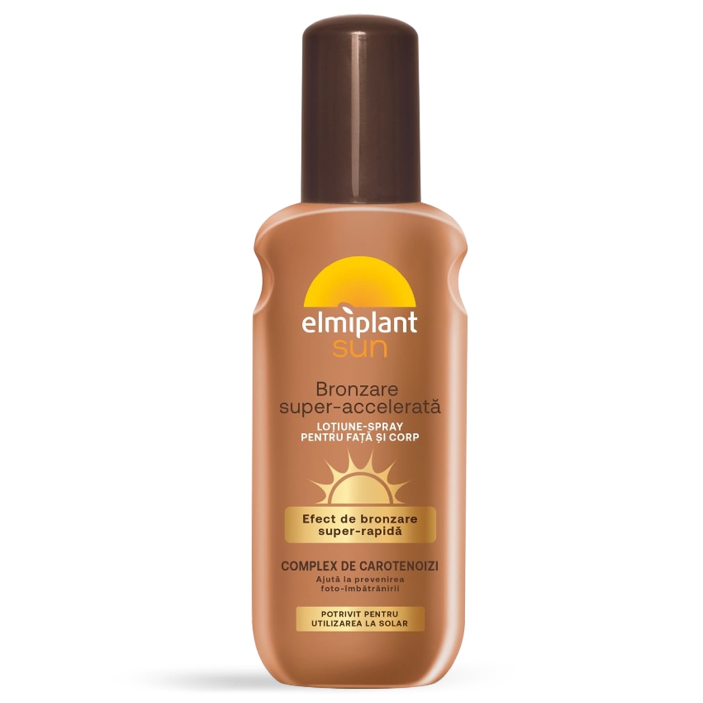 Loțiune spray de bronzare super-accelerată pentru față și corp, Elmiplant Sun 150ml
