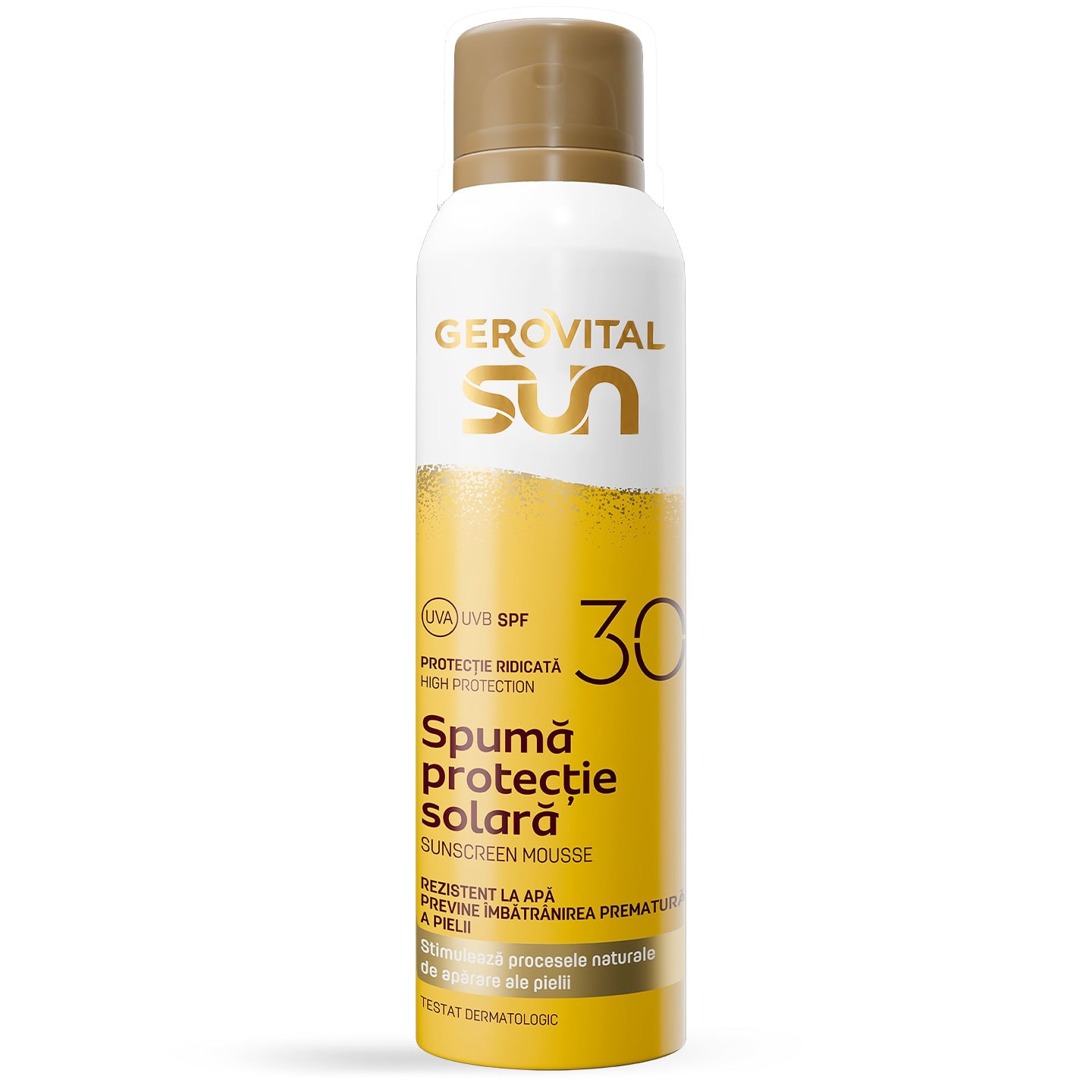 Spumă de corp cu protecție solară SPF 30 Sun, Gerovital 150 ml