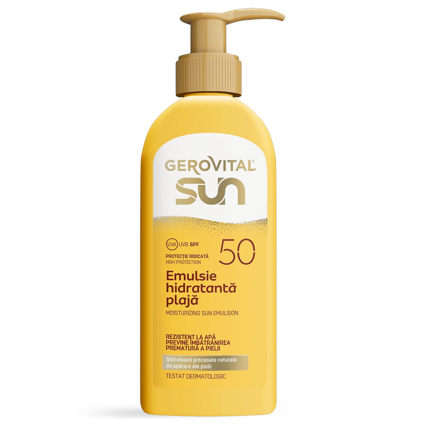 Emulsie hidratantă pentru plajă cu SPF 50, Gerovital Sun 200 ml