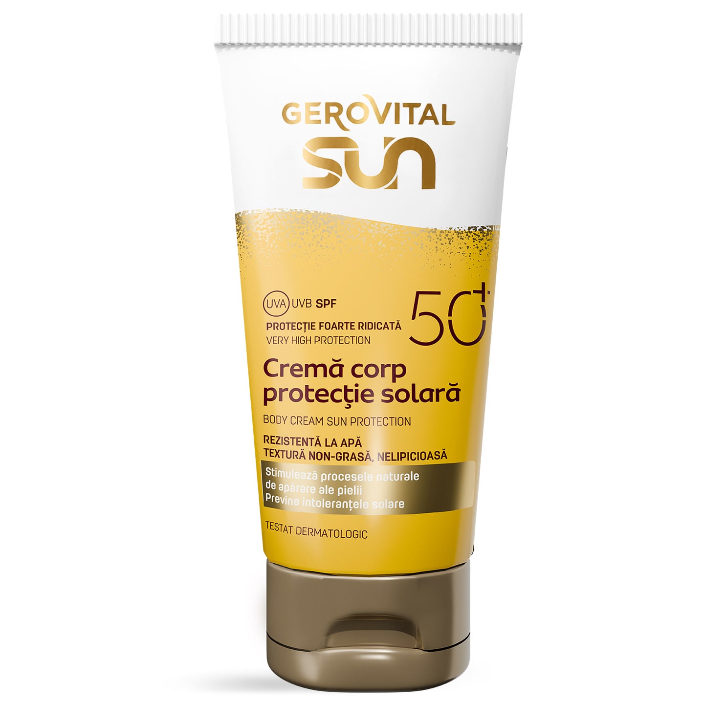 Cremă de corp cu protecție solară SPF 50+, Gerovital Sun 50 ml