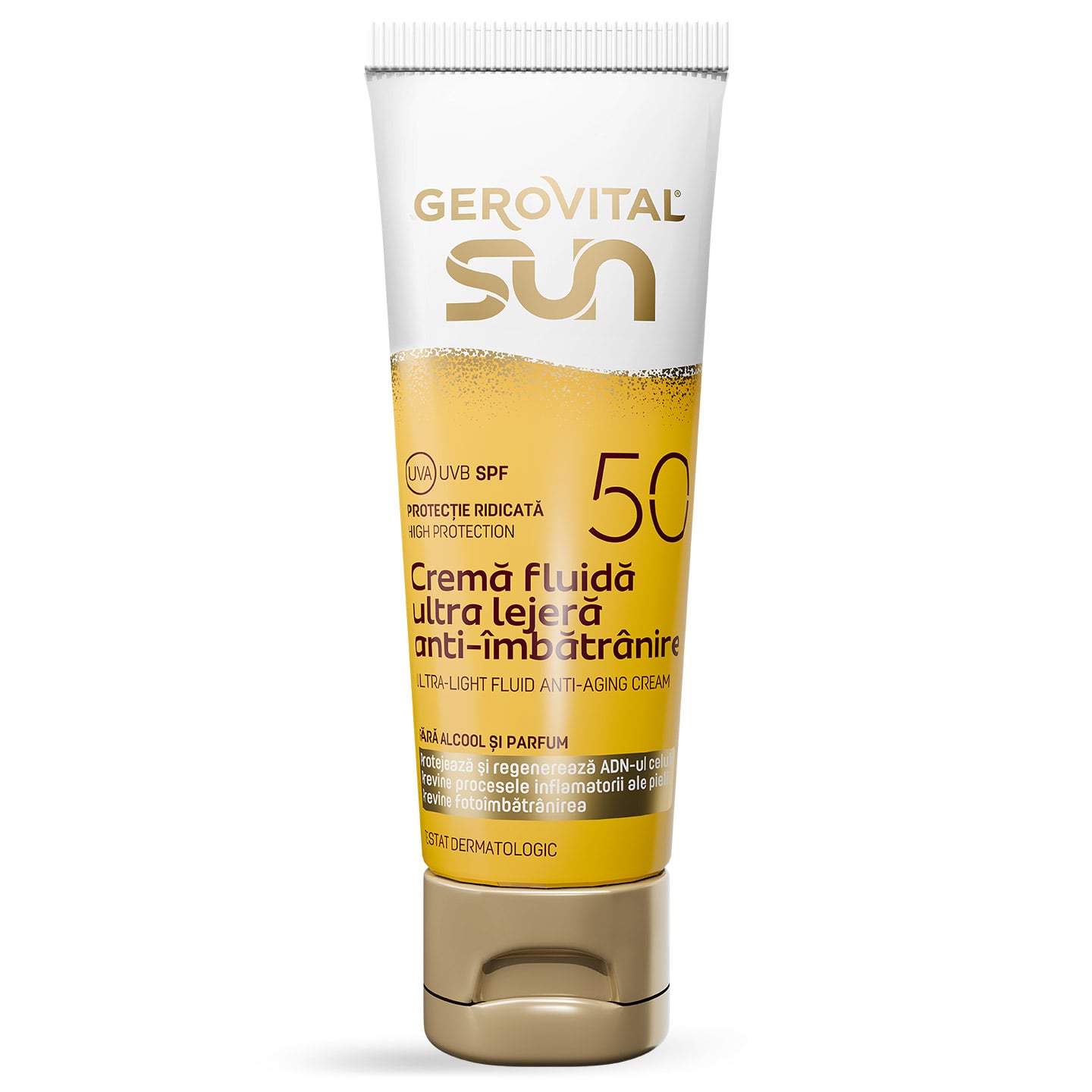 Cremă anti-îmbătrinire pentru față cu SPF 50, Gerovital Sun 50 ml