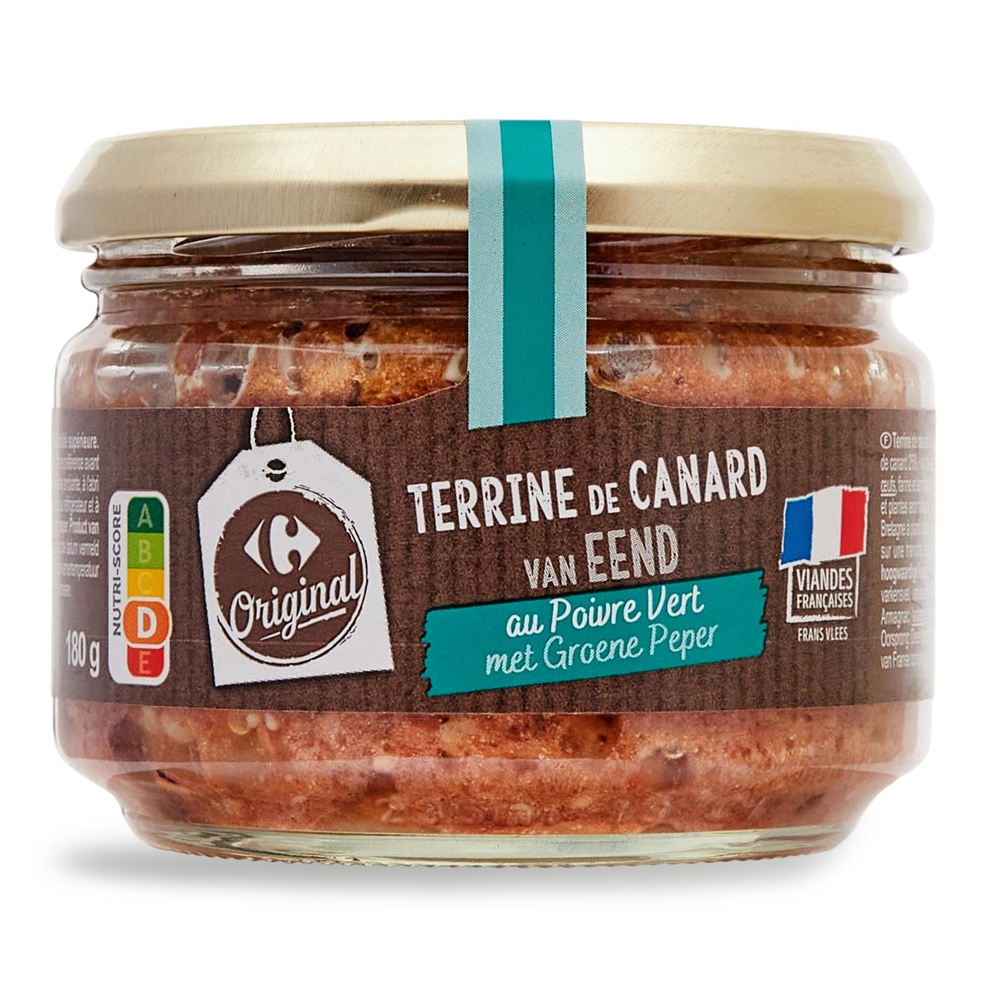 Pate de rață cu piper Carrefour Original 180g