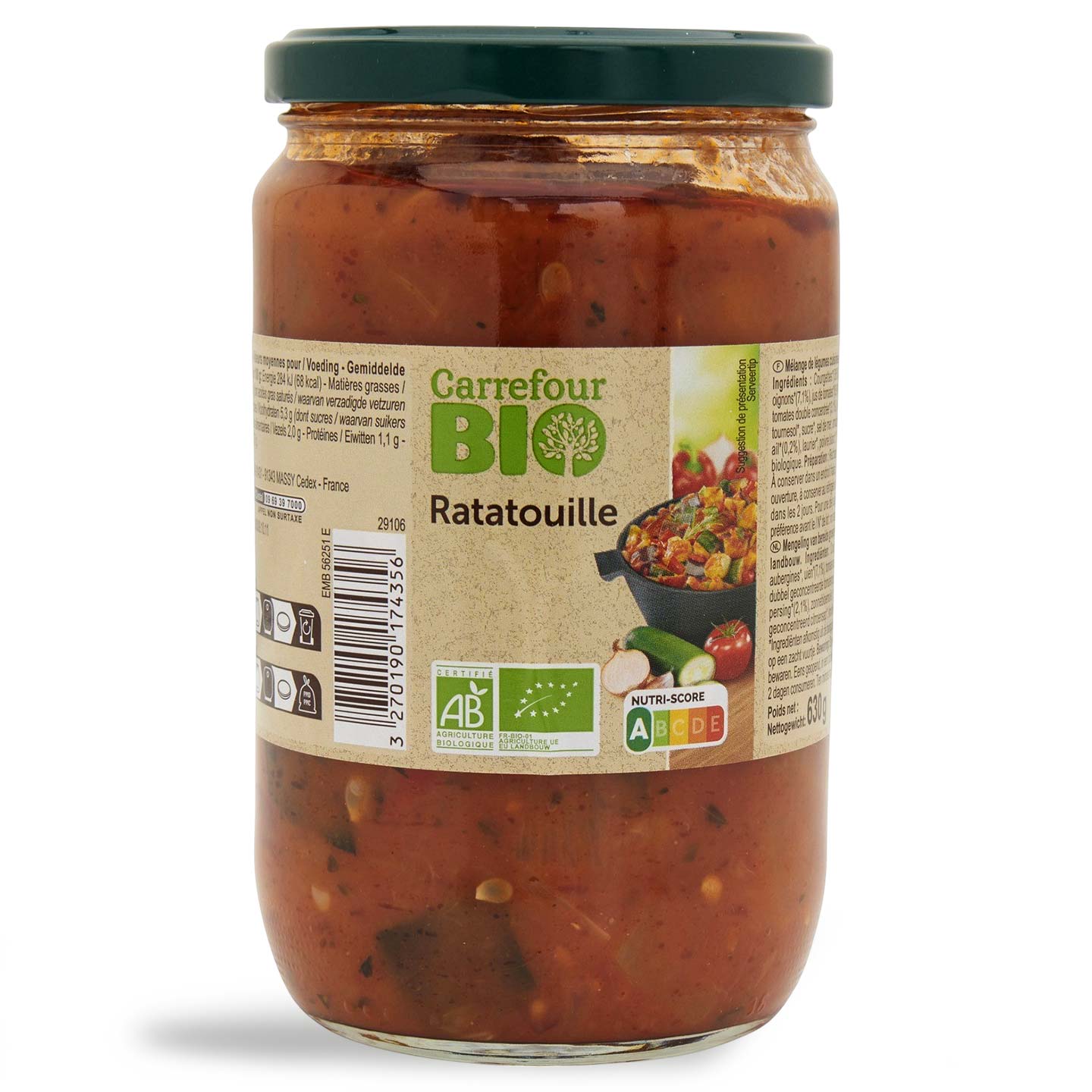 Ratatouille Carrefour Bio 630g