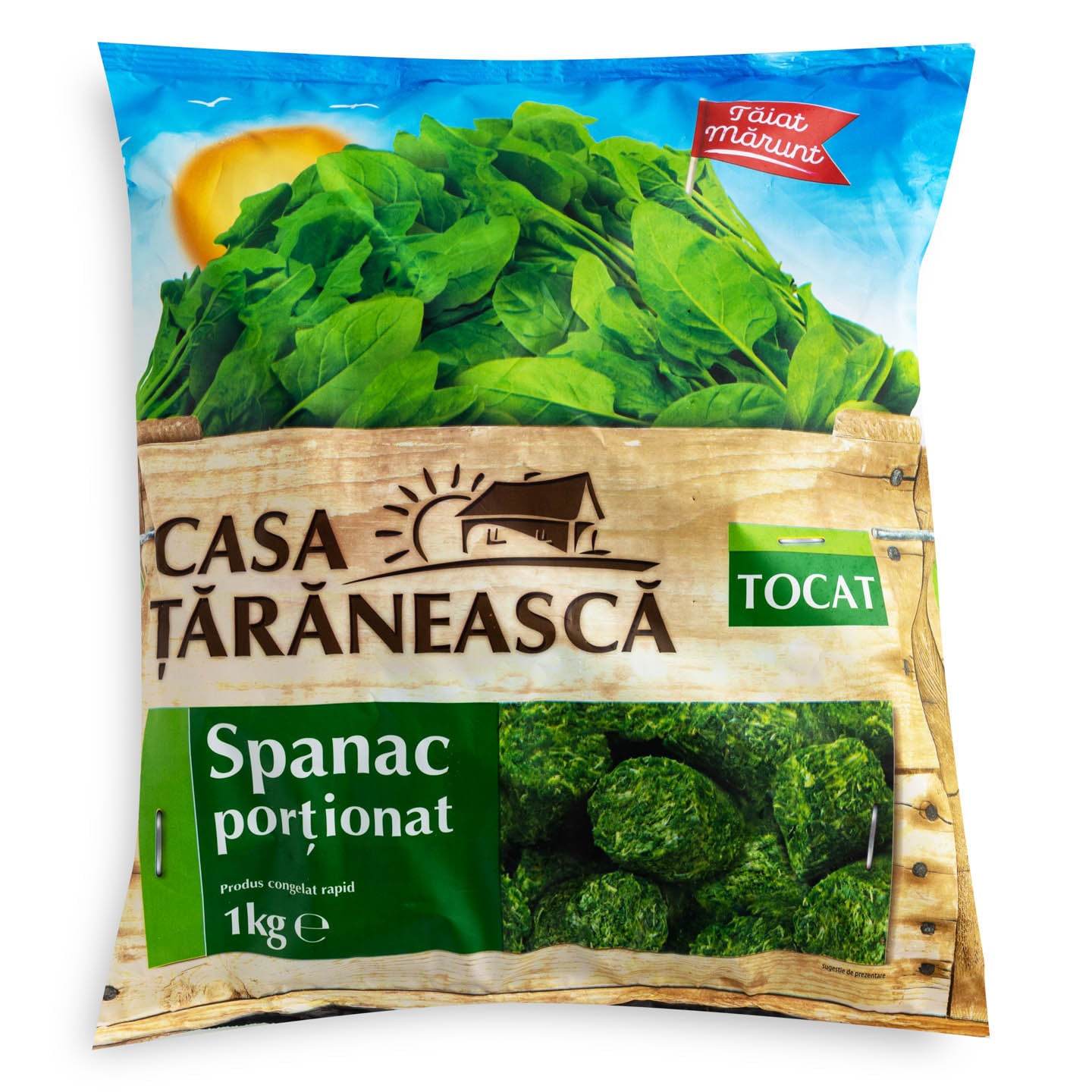 Spanac tocat porționat Casa Țărănească 1kg 