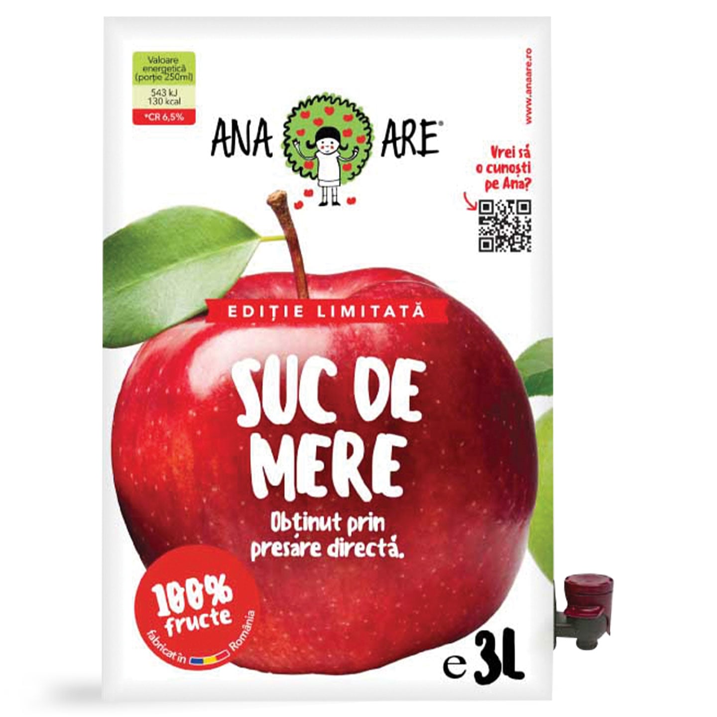 Ana Are suc de Mere natural 3L