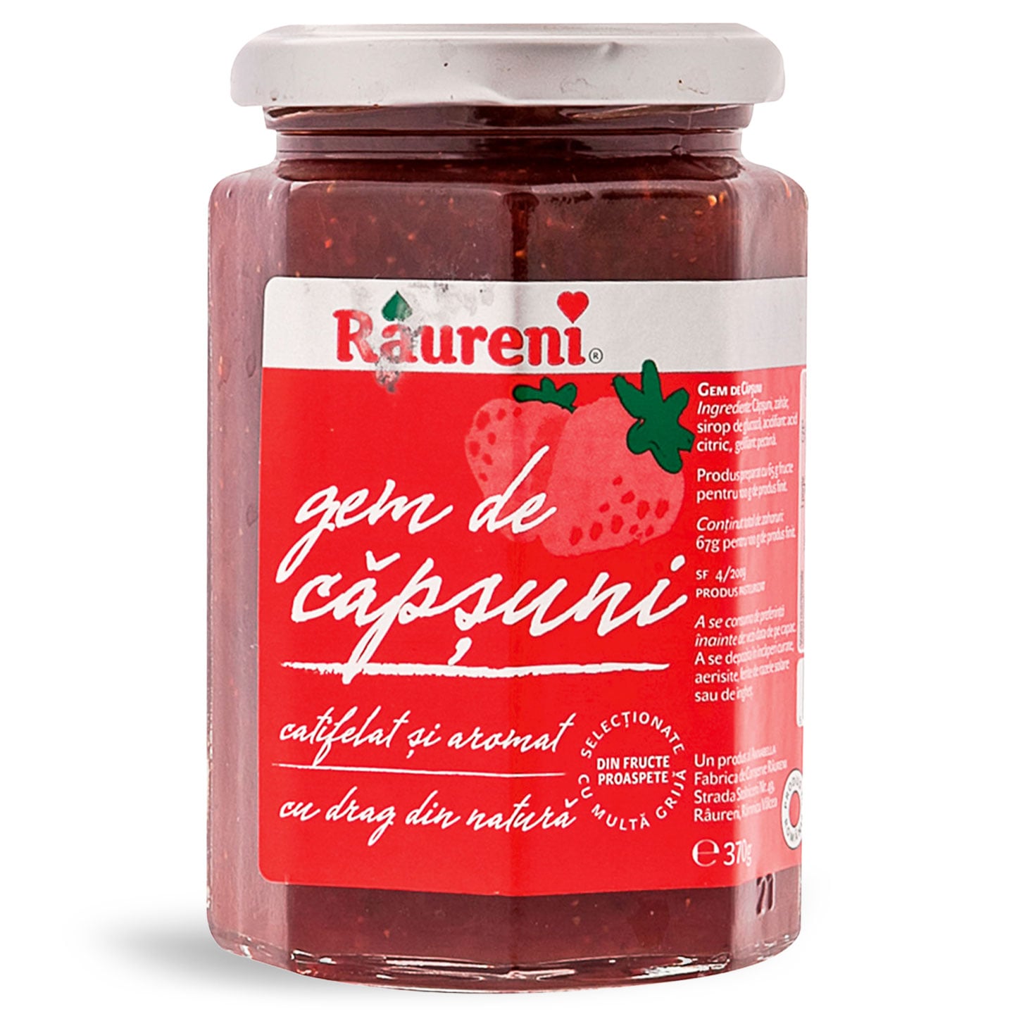 Gem de căpșuni Râureni, 370g