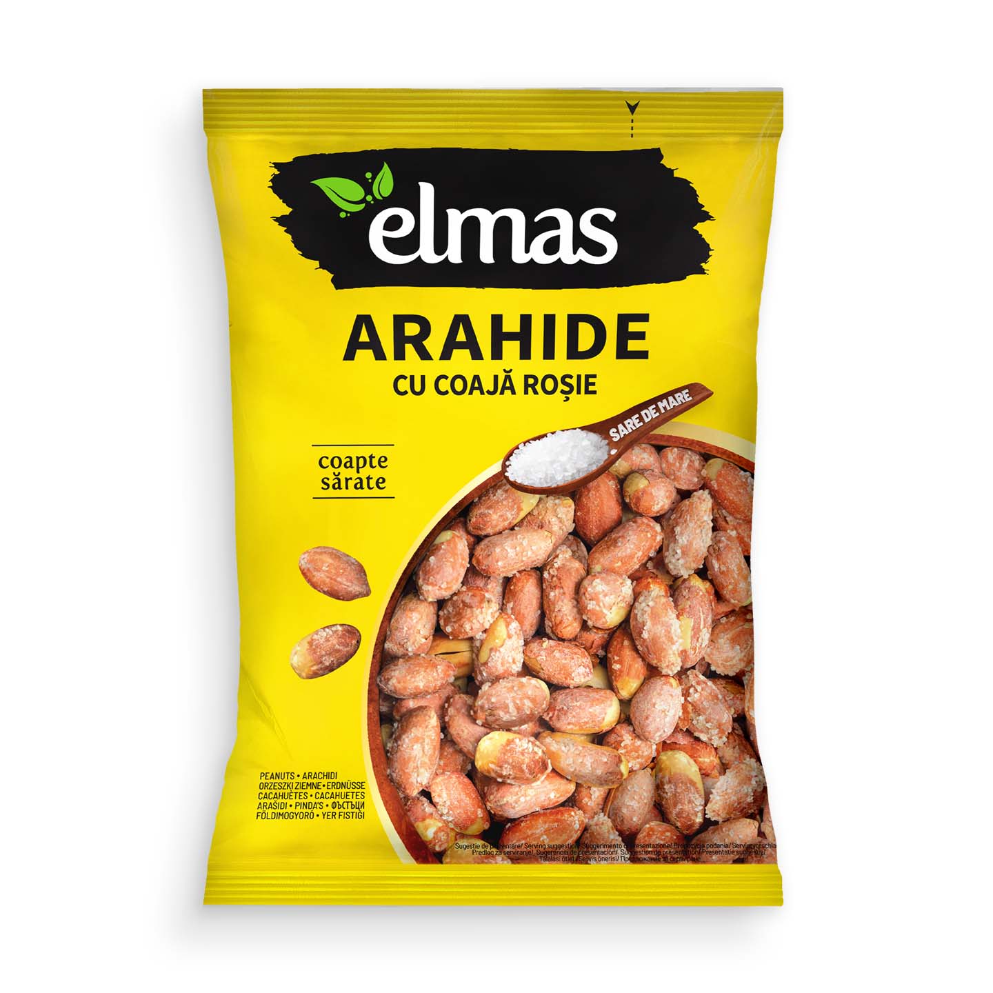 Arahide în coajă roșie, coapte și sărate Elmas 300g