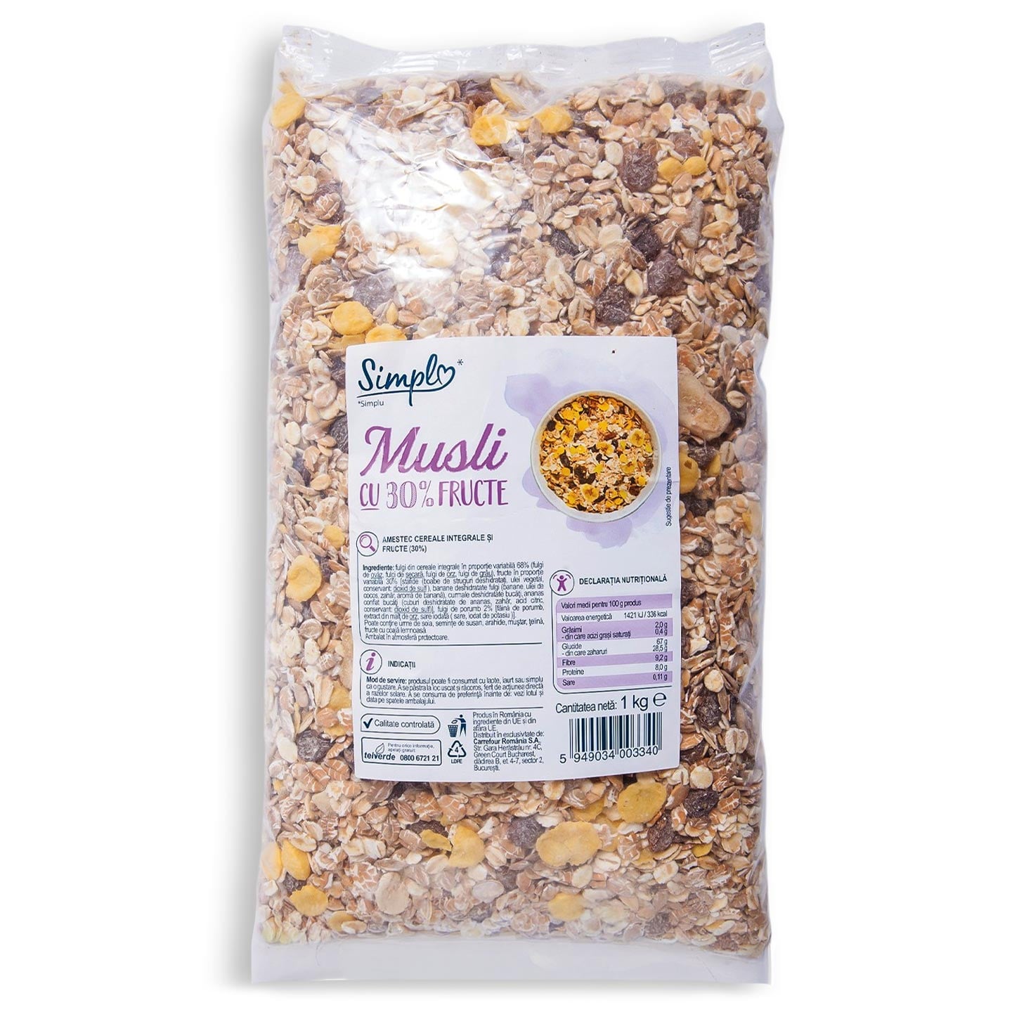 Musli 30% fructe Simpl 1kg